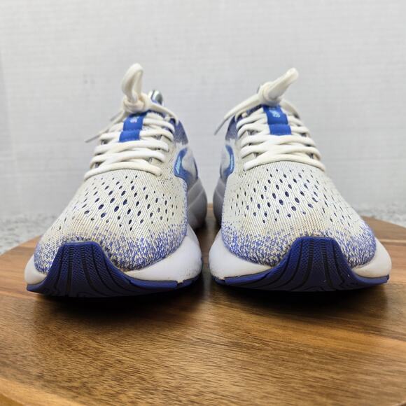 Brooks Womens 7B Ghost 16 White Amparo Blue Limpet Shell Athletic Running Shoe - Picture 4 of 12